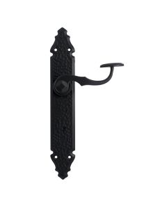 Manivela puerta 272 forja rustica placa larga negro 272 micel