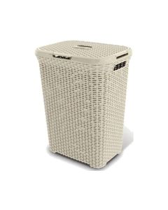 Cesto ordenacion ropa 60lt blanco ratan vintage mysty curver
