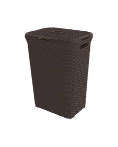Cesto ordenacion ropa 60lt marron ratan vintage mys curver