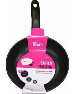 Sarten cocina antiadherente teflon 18cm aluminio forjado vivahogar vh77091