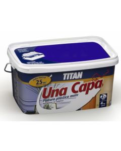 Pintura plastica mate interior monocapa 2,5 lt verde clorofila una capa titan 77112