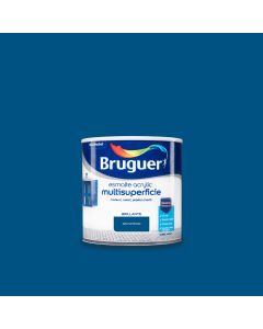 Esmalte acrilico brillante interior, exterior sin olor 250 ml azul luminoso brug