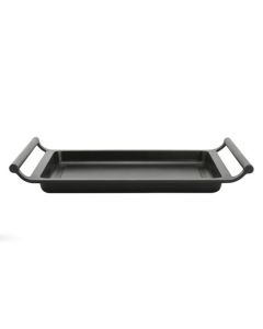 Plancha asar cocina bandeja lisa 35cm aluminio fundido bra a271535