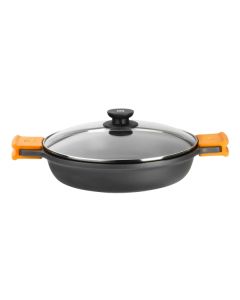Cacerola cocina baja con tapa 32cm aluminio fundido efficent bra