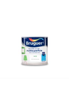 Esmalte acrilico mate interior sin olor 250 ml blanco permanente bruguer