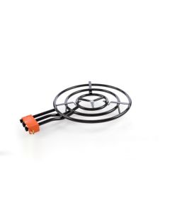 Paellero gas butano 3 fuegos redondo 70cm hierro m700 la ideal