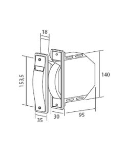 Recogedor persiana 06-009-011 empotrar universal 18mm plastico blanco gaviota
