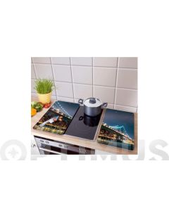 Tabla cocina proteccion vitroceramica 30x52cm vidrio brooklyn wenko 2521320 2 pz