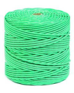 Cuerda fijacion trenzada 05mm 200 mt polipropileno blanco/verde hyc 4100050200