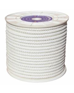 Cuerda fijacion trenzada mate 10mm 100 mt nylon blanco hyc 5106100100