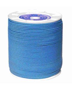 Cuerda fijacion trenzada doble sedal interior 04,5mm 500 mt nylon blanco/azul hyc 5522450500