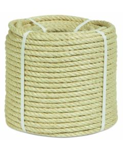 Cuerda fijacion torcida 4 cabos 10mm 100 mt sisal natural hyc 1000100100