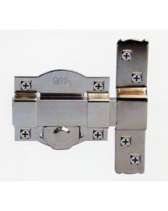 Cerrojo sobreponer union electrica izquierda bombillo 40mm niquel fac 01181