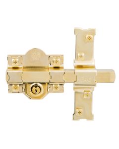 Cerrojo sobreponer bombillo 50mm 80mm dorado 301-l fac 01109