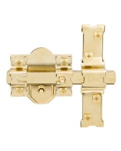 Cerrojo sobreponer bombillo 50mm 80mm dorado 301-r fac 01112