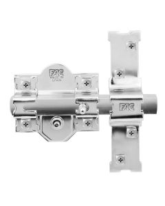 Cerrojo sobreponer bombillo 50mm bombillo laton 80mm niquelado 301-rp fac 01114