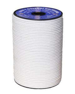Cuerda fijacion trenzada 05mm 200 mt poliester blanco hyc 5546050200