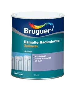 Esmalte acrilico satinado interior, exterior radiadores 750 ml blanco bruguer