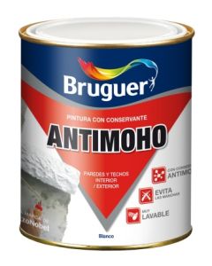 Pintura plastica mate antimoho 750 ml blanco bruguer