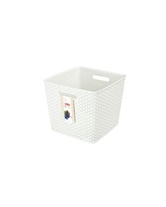 Cesto ordenacion ropa 25lt blanco ratan vintage mystyle curver