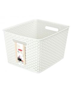 Cesto ordenacion ropa 18lt blanco ratan vintage mystyle curver