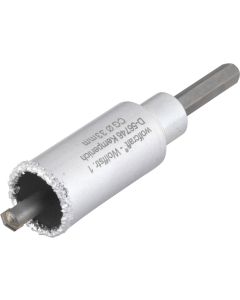 Corona perforadora para pared adaptador broca piloto ø 033mm metal duro wolfcraf