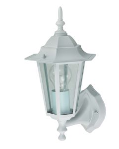 Aplique iluminacion e27 60w exterior luxform metal blanco ascendente lux1101w