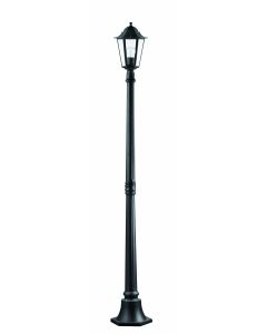 Farol jardin 1 foco 1,7mt-e27 1x60w aluminio negro orlando simon brico