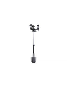 Farol jardin 3 focos e-27 3x60w aluminio negro orlando simon brico