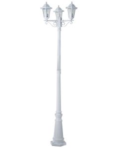 Farol jardin 3 focos e-27 3x60w aluminio blanco orlando simon brico