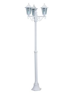Farol jardin 3 focos e-27 3x60w aluminio blanco orlando simon brico