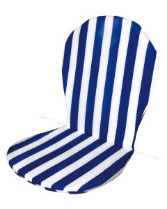 Cojin silla monoblock respaldo bajo 35x82x3cm textil blanco/azul teplas 8426334013912