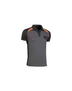 Polo top range coolway gris / naranja talla m juba