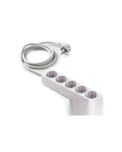 Base multiple electricidad 5 tomas tt 3x1,5mm 1,5mt famatel 9/505