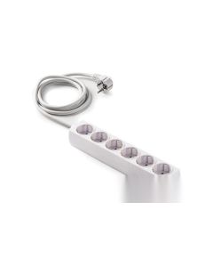 Base multiple electricidad 6 tomas tt 3x1,5mm 1,5mt famatel 9/506