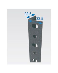 Angulo estanteria ranurado p35 2,5 mt metal galvanizado simonrack 70113525015