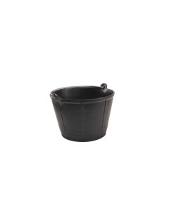 Cubo construccion italiano asa metalica 10lt plastico negro fiel kanguro