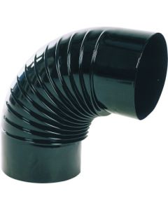 Codo tubo estufa 90º 120 mm acero vitrificado negro exojo cv12090 95219