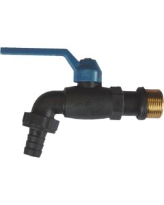 Grifo jardin curvo palanca rueda laton 1/2" nylon nch 205270