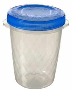 Hermetico alimentos redondo con rosca 1,0lt plastico transparente take away curver 2 pz 212074