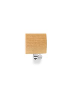 Colgador hogar adhesivo 51x45x24mm inox/madera haya inofix 2320-8+