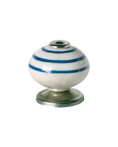 Pomo mueble bola 40mm blanco/rayas azules mt rei 7-e501.08