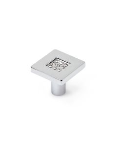 Pomo mueble cuadrado 28x28mm zamak/cristal mt rei 7-986.21