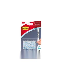 Colgador hogar adhesivo reutilizable mediano hasta 0,900kg plastico transparente command 2 pz 7100127200