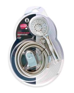 Mango ducha 4 posiciones flexo soporte 1,5mt-100mm vivahogar 97844