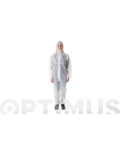 Mono trabajo xl desechable 3m polipropileno con capucha me blanco p4500