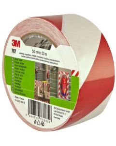 Cinta adhesiva 50mmx 33mt señalizacion 3m vinilo rojo/blanco 764 764rbbl=7000062456