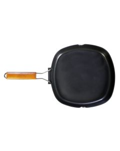 Grill cocina plancha liso mango abatible 28x28cm aluminio fundido wecook 11000
