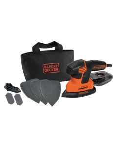Lijadora orbital 120w mouse empuñadura y recoge polvo ka2000-qs black+decker