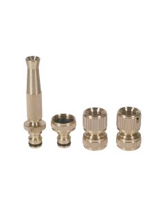 Lanza riego adaptador 2 conectores juego 4pz laton natuur pz nt98889